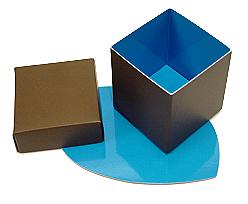 Cubebox appr. 250 gr. Duo Kreta brown-blue