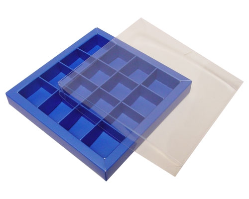 Windowbox 133x133x19mm 16 division ocean blue 