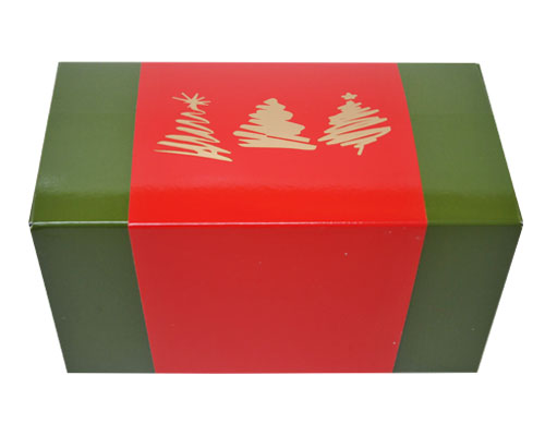 Ballotin 3 xmastree / sleeve 500 gr. greenred