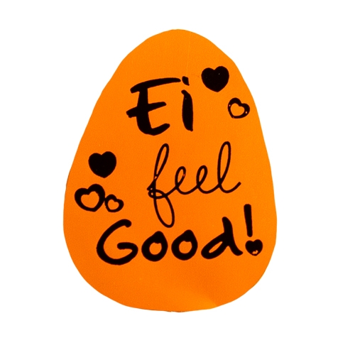 Label Ei feel good shiny orange shiny brown 500pcs