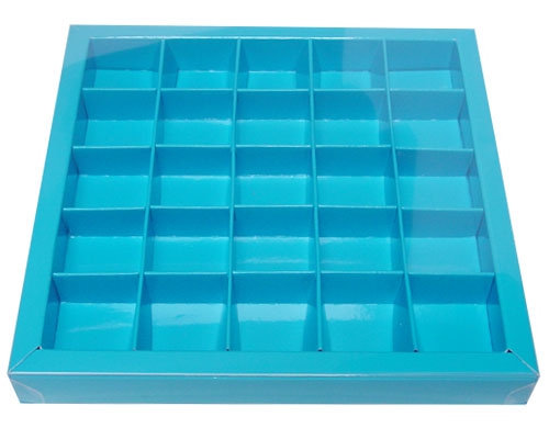 Windowbox 166x166x19mm 25 division lagune laqué