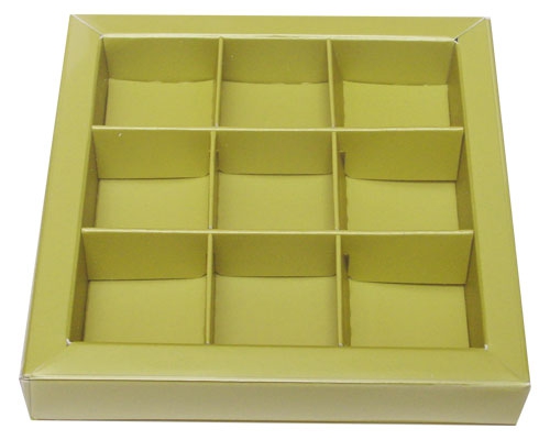 Windowbox 100x100x19mm 9 division almond