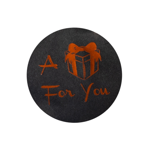 Label A gift for you matte black/shiny orange 500pcs