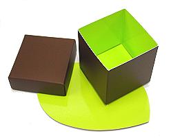 Cubebox appr. 1000gr Duo Bali brown-lime