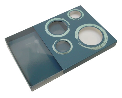 Windowbox 4 circle large 140x140x19mm sea blue 