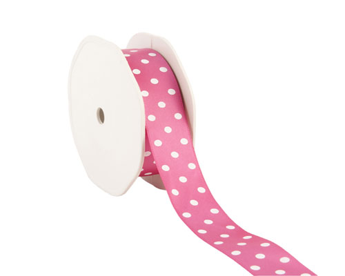 Ribbon dots 23mm/20mtr. col.55 fuchsia