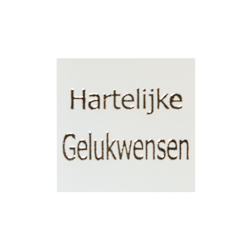 Wish label Hartelijke Gelukwensen white gold 500pcs