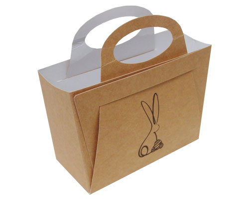 Bag with handle Bunny L125xW55/H95mm kraft   