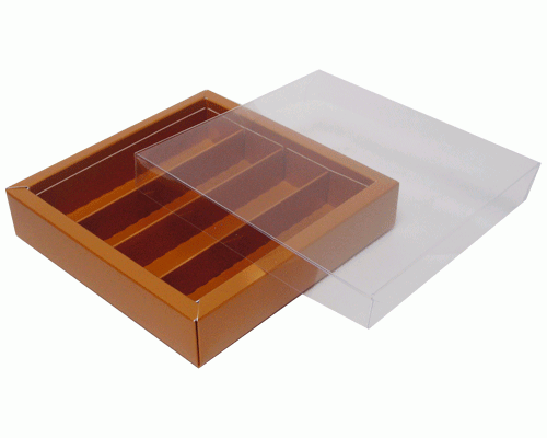 Windowbox maxi 145x145x33mm divider included hazelnut 