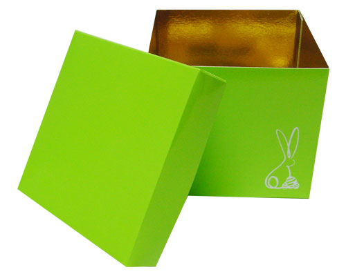 Cubebox Bunny L130xW130x115mm Vert pomme laqué