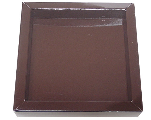 Windowbox 100x100x19mm chocolat laque