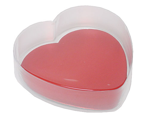 PVC Heartbox small with redcarton L110xW110xH30mm