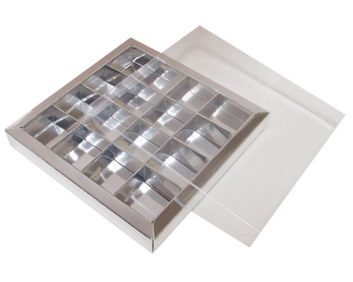 Windowbox 133x133x19mm 16 division silvershine 