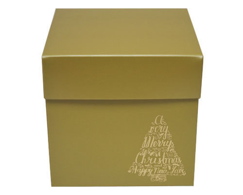 Cubebox Xmas tree 100x100x95mm almond