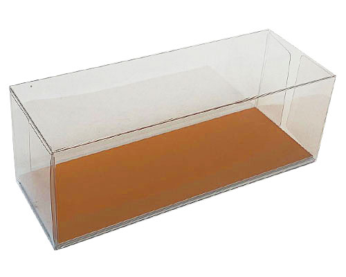 Cakebox transparent L220xW80xH80mm haselnut