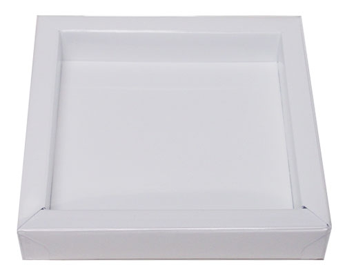 Windowbox 100x100x19mm chromolux white