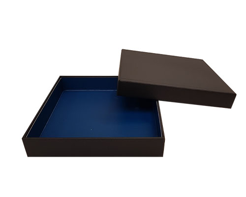 Royal box L139xW139xH24mm black blueberry blue