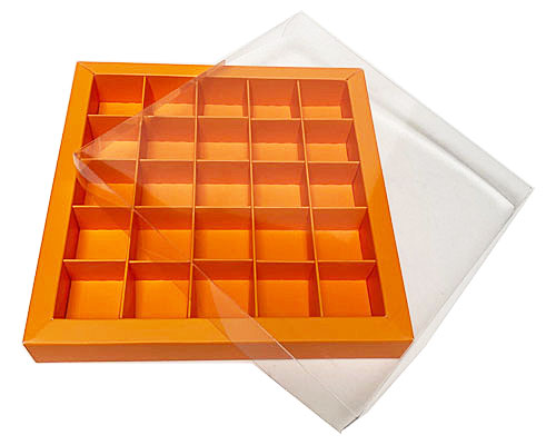 Windowbox 185x185x30mm 25 division apricot orange