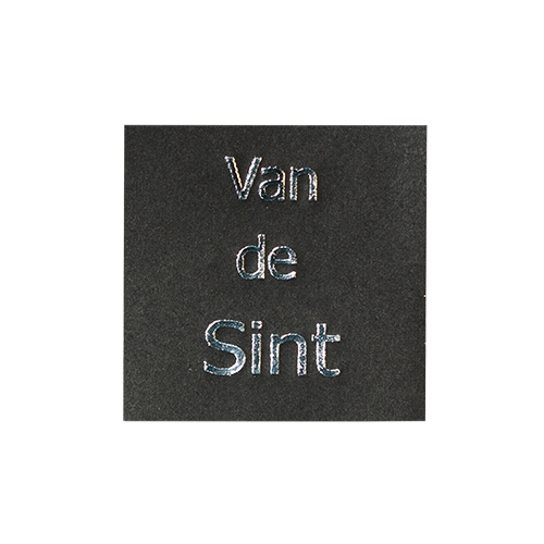 Wish label Van de Sint black silver 500pcs