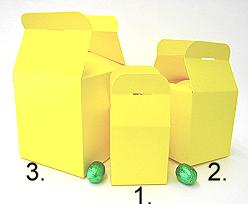 Cubebox handle large 125x125x125mm citrus with goldcarton