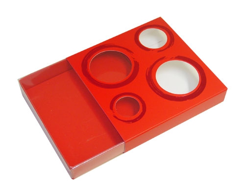 Windowbox 4 circle small 110x110x19mm strawberry 