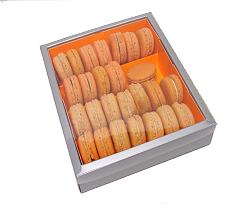 Macaron box 4 row silver orange Monaco