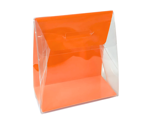 Pochette transparant L100xW50/H110mm apricot orange