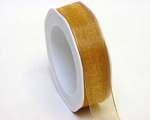 organza N 18 wired edge gold