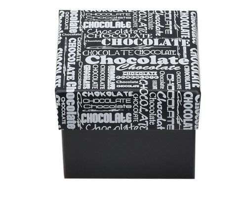 Cubebox 65x65x60mm chocolat black + printed lid black