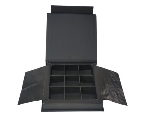 Flip flap box L100xW100xH19mm black black