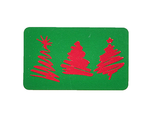 label 3 xmastree green/red 50x30mm rol/500st