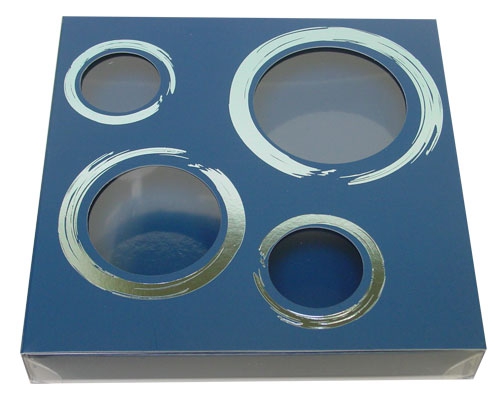 Windowbox 4 circle large 140x140x19mm blueberry blue 