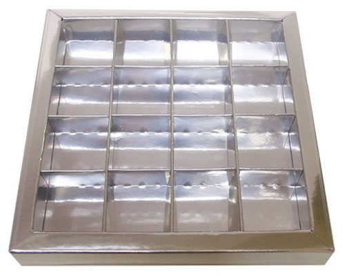 Windowbox 133x133x19mm 16 division silvershine 