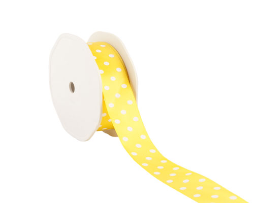 Ribbon dots 23mm/20mtr. col.15 yellow