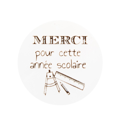 Label Merci pour cette année scolaire transparent/shiny brown 500pcs