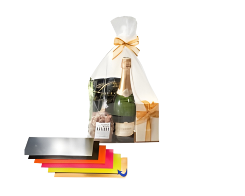 side gussetbag incl. green carton 280x100x570mm- transparant