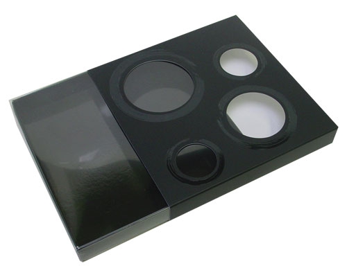 Windowbox 4 circle large 140x140x19mm black