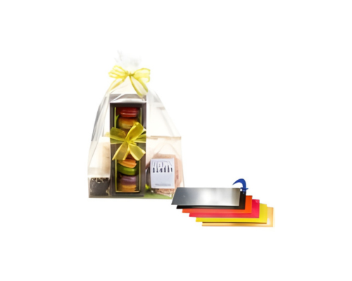 side gussetbag incl. black carton 210x100x450mm- transparant