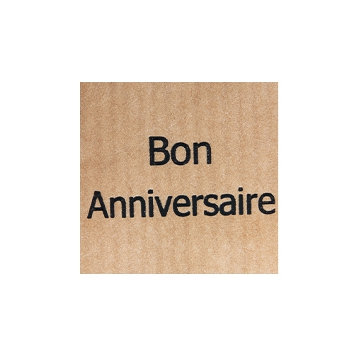 Wish label Bon Anniversaire kraft black 500pcs
