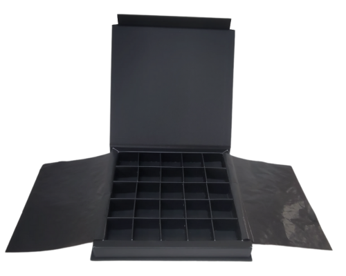 Flip flap box L166xW166xH19mm black black