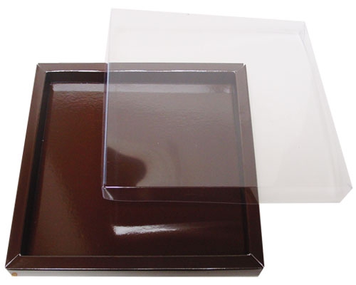 Windowbox 166x166x19mm chocolat laque