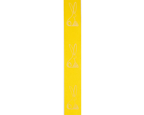DoubleFaceSatin lint Bunny yellow/white 25mm 