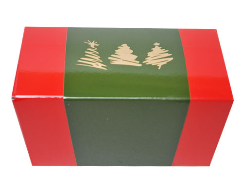 Ballotin 3 xmastree / sleeve 1000 gr. redgreen