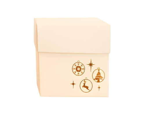 Cubebox Xmas ornament 100x100x95mm seashell