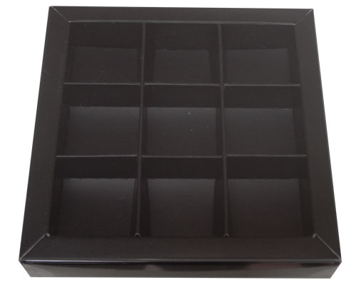 Windowbox 100x100x19mm 9 division black