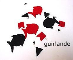 fish guirlande, redblack