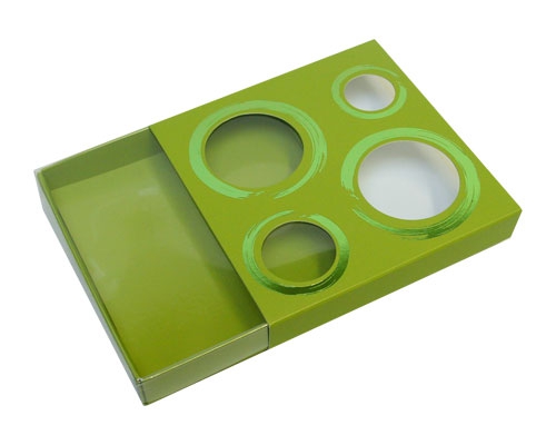 Windowbox 4 circle small 110x110x19mm kiwi green 