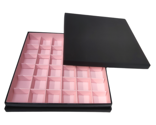 Portofino box L204xW204xH31mm + compartments black lotus