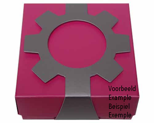 Sleeve-me box without sleeve 93x93x30mm interior dahlia 