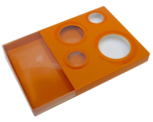 Windowbox 4 circle large 140x140x19mm sunset orange 